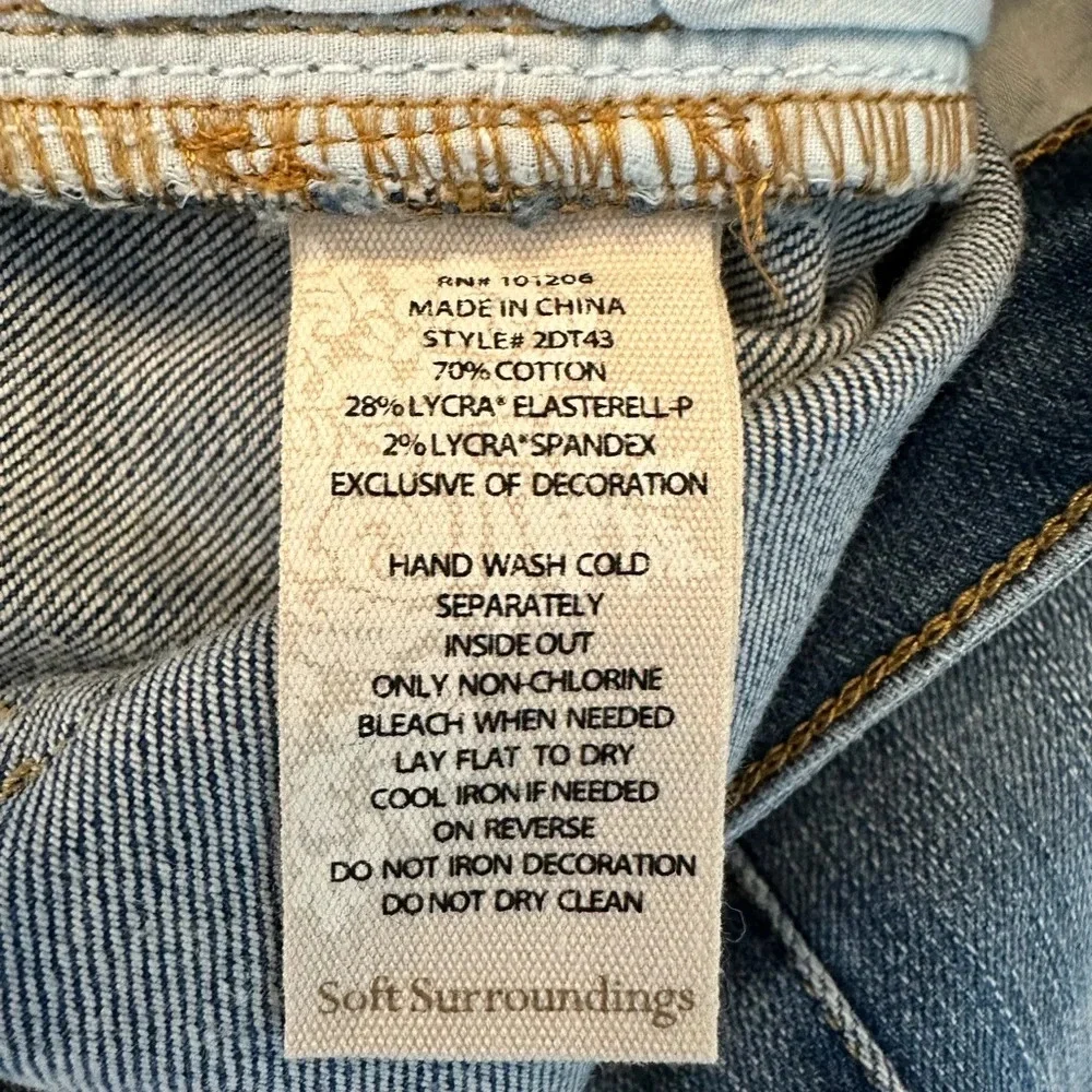 Soft Surroundings Lightweight Straight Leg Denim Jeans - Picture 6 of 6